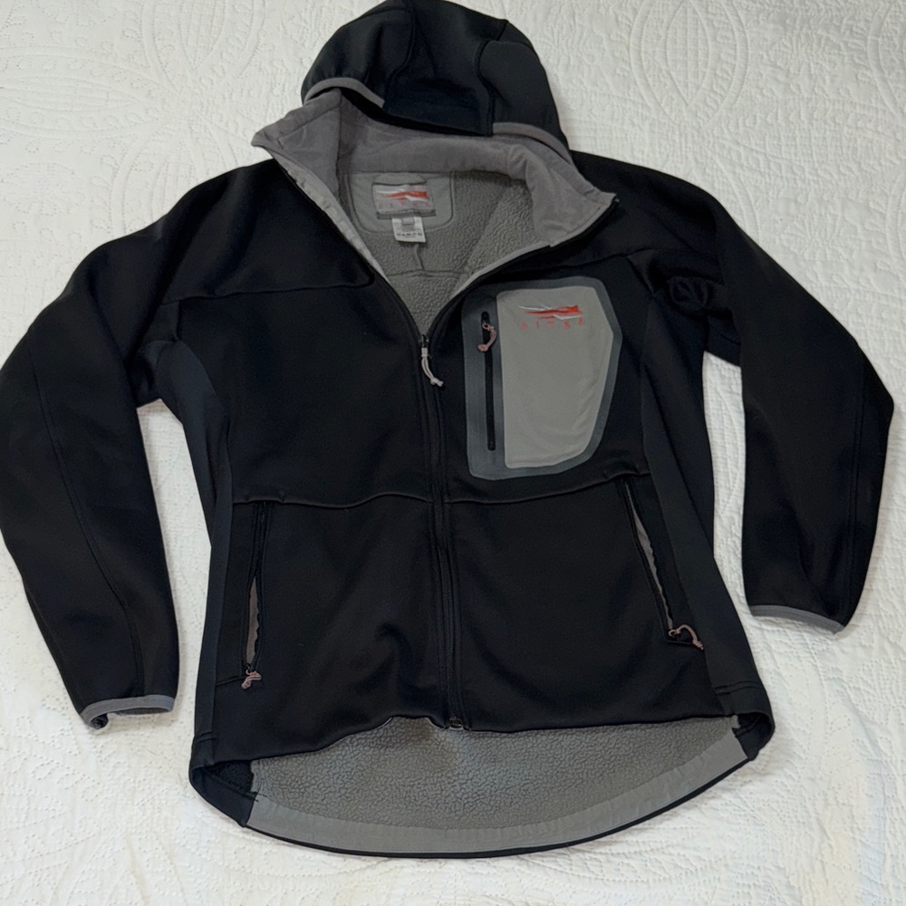 Black and Gray Hooded Sitka Jacket